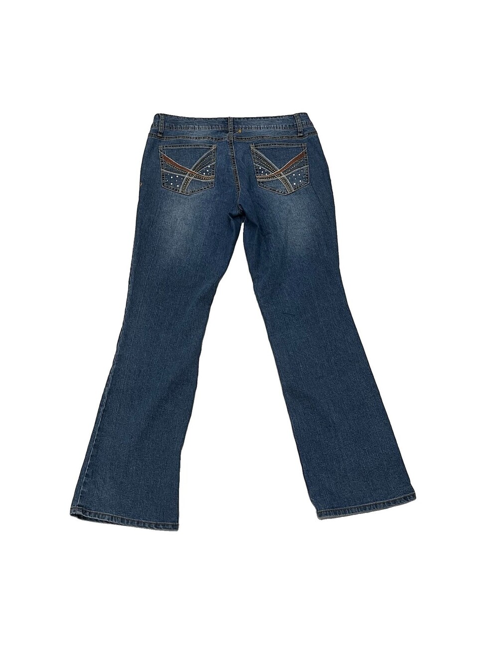 Vintage Y2K l.e.i. Ashley Low Rise Slim Boot Cut Jeans Women’s Size 13 Cowgirl - Picture 3 of 9